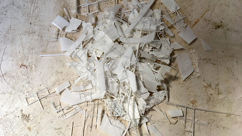 Quick-Shredded PLA pieces