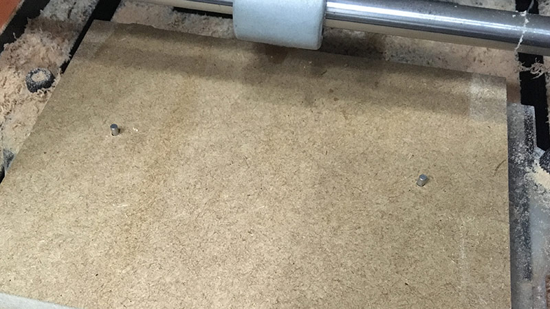 Align pins in sacrifying layer