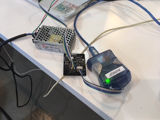 Connected to AVR programmer