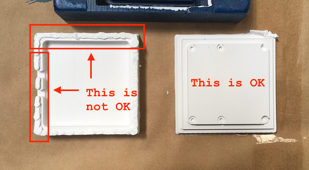 Failed mold negative silicone