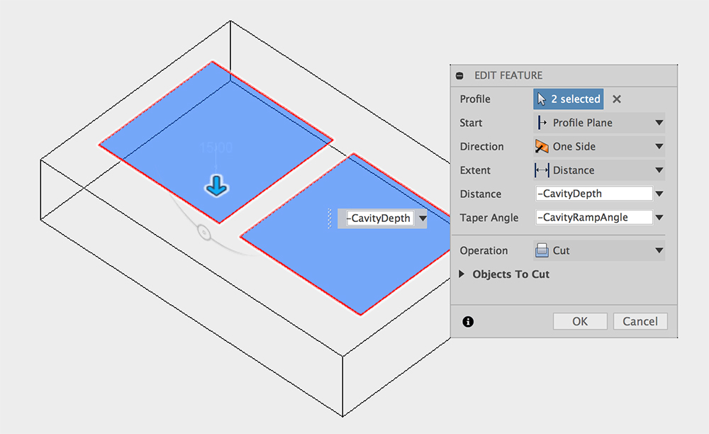 Specifying taper angle in Fusion 360 extrusion