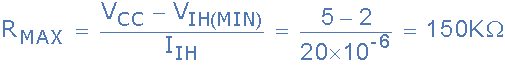 Pull-up resistor formula
