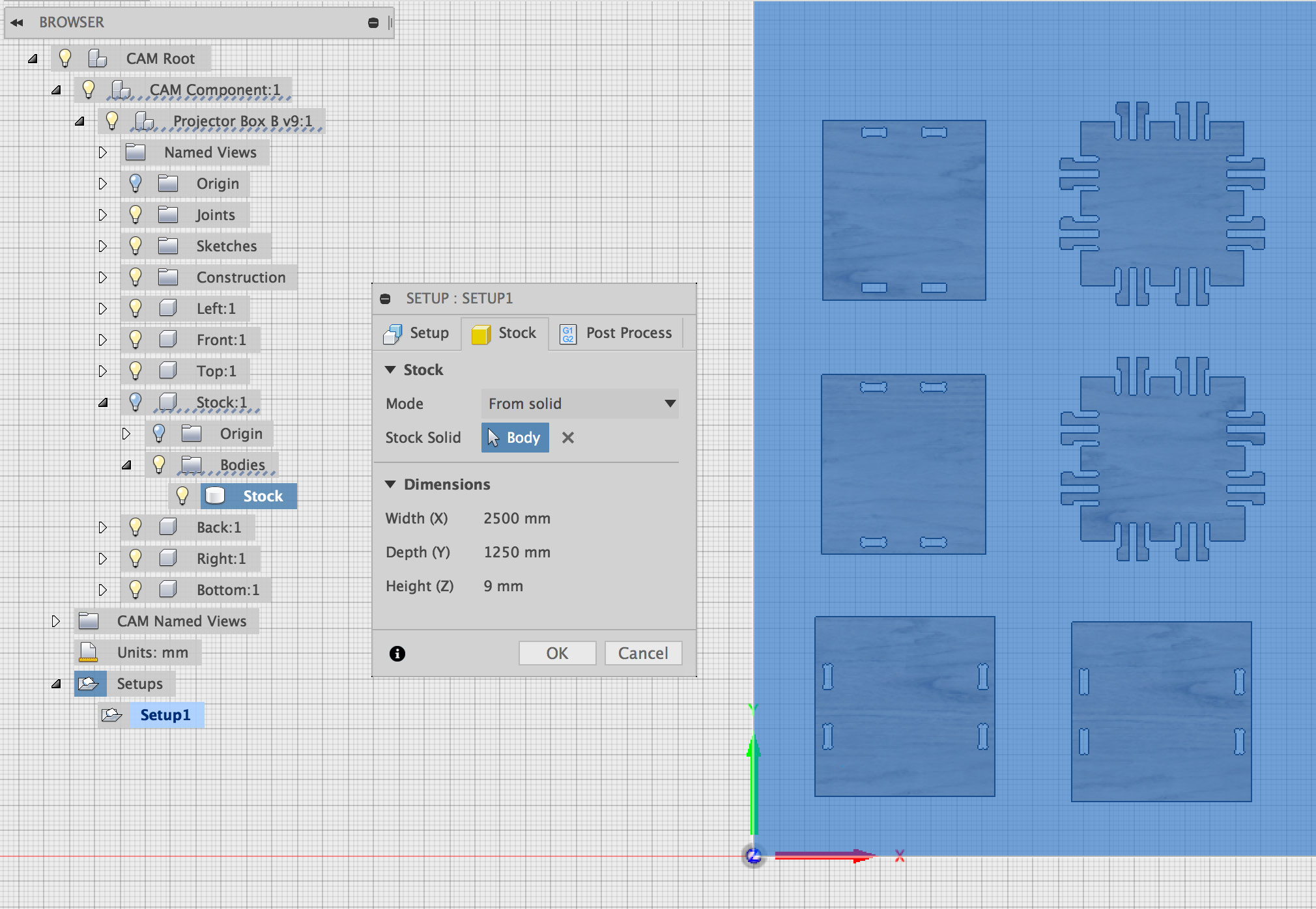 Fusion 360 CAM Stock From Solid