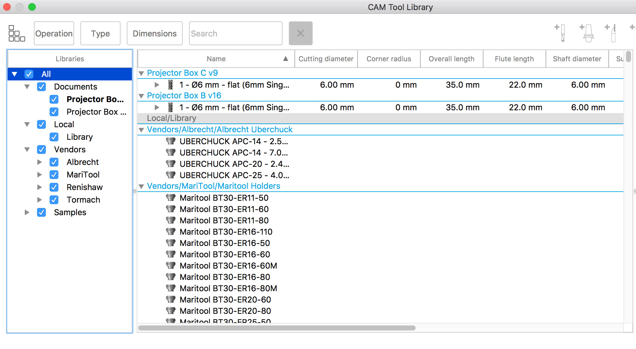 Fusion 360 CAM Tool Library