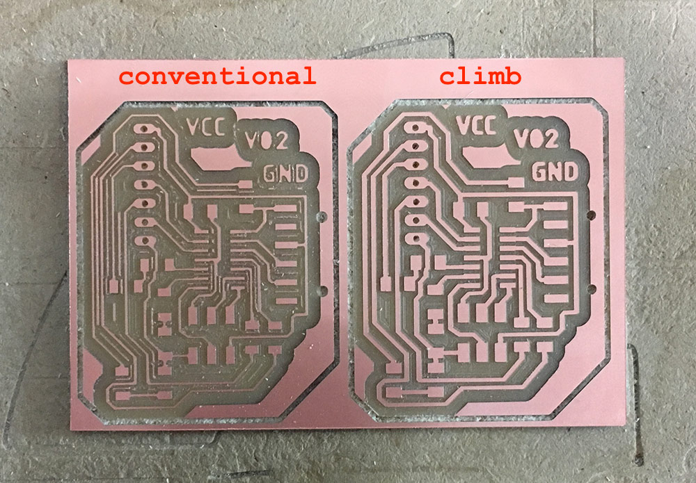 V02 PCB after milling