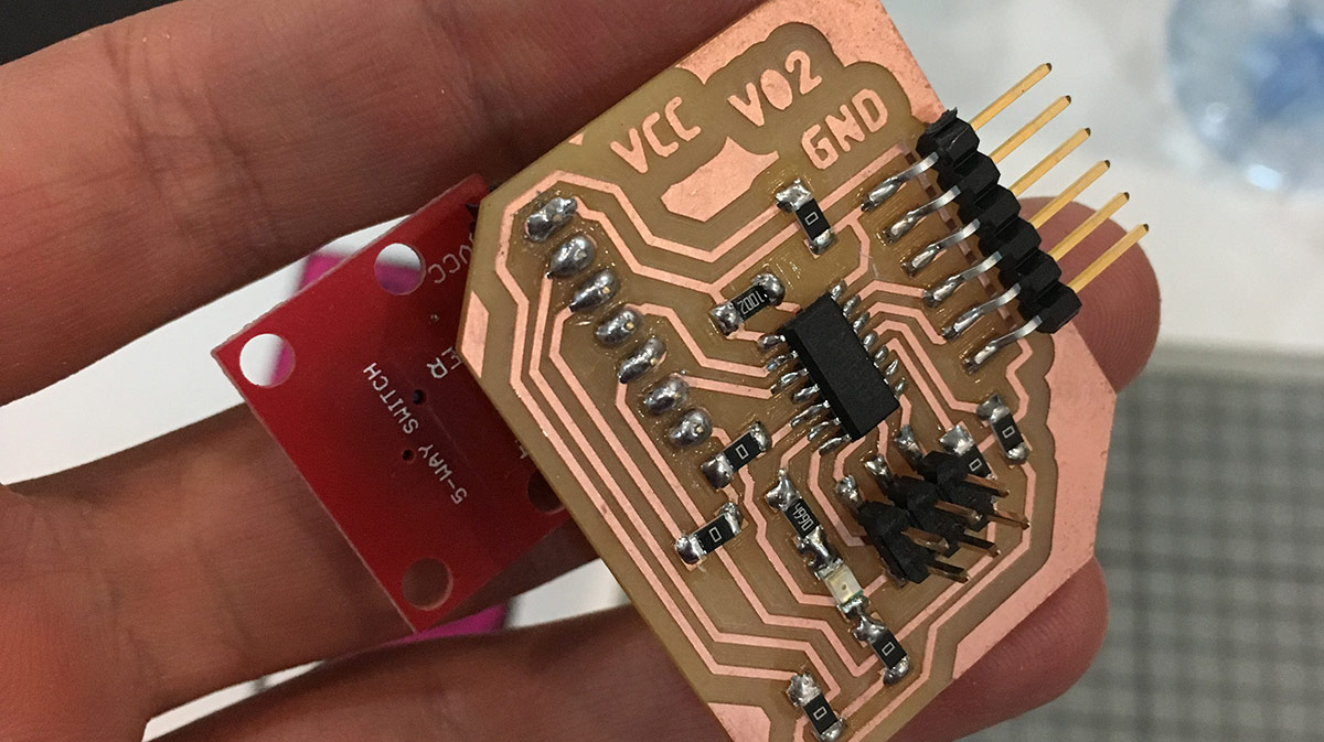 PCB V2 after soldering all the parts