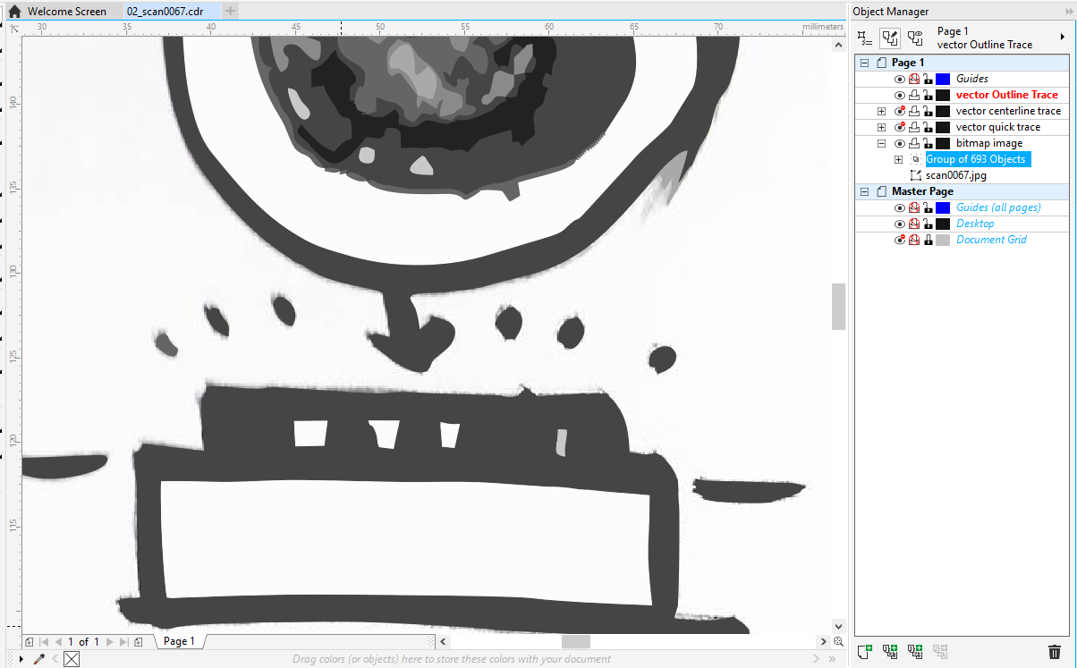 Outline trace