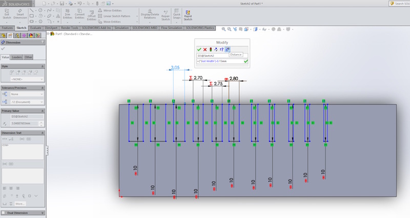 Kerf test design