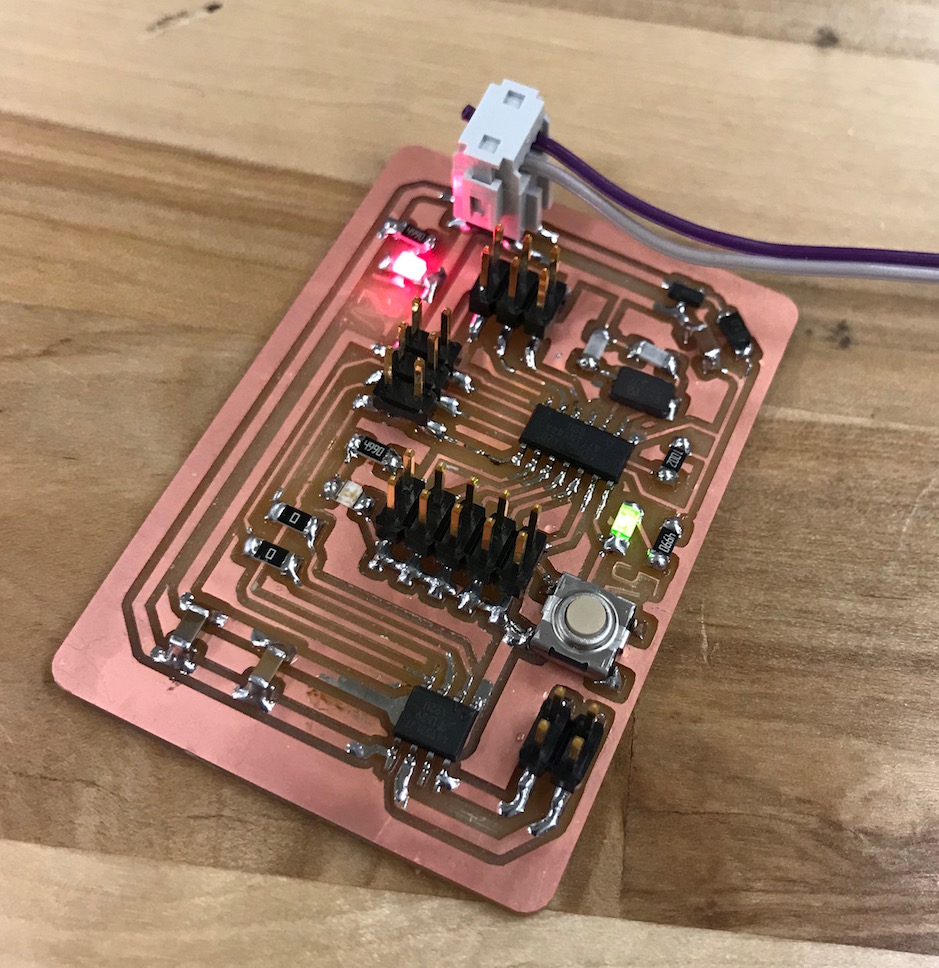 board powered up