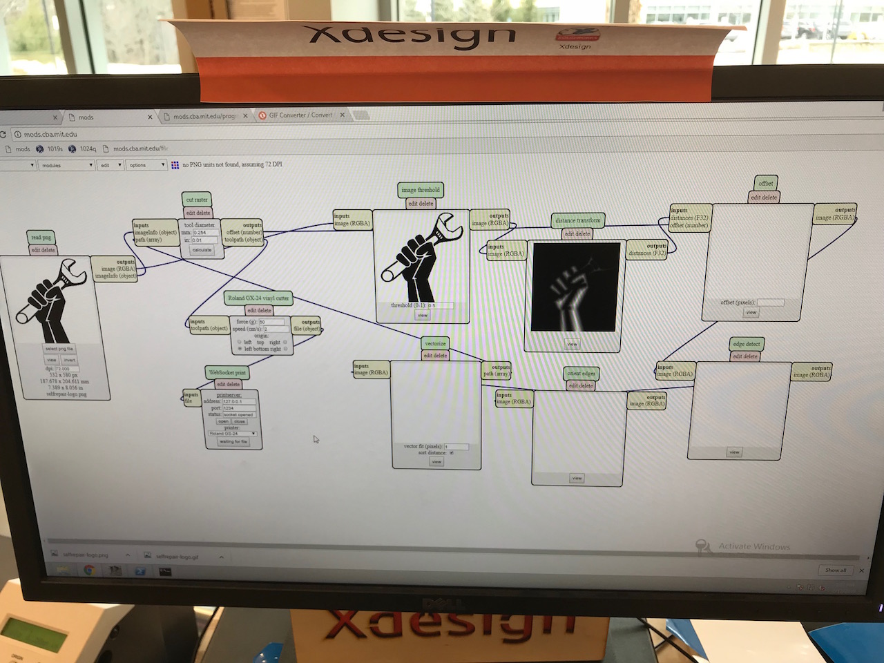 Mods workflow to prep file for vinyl cutting