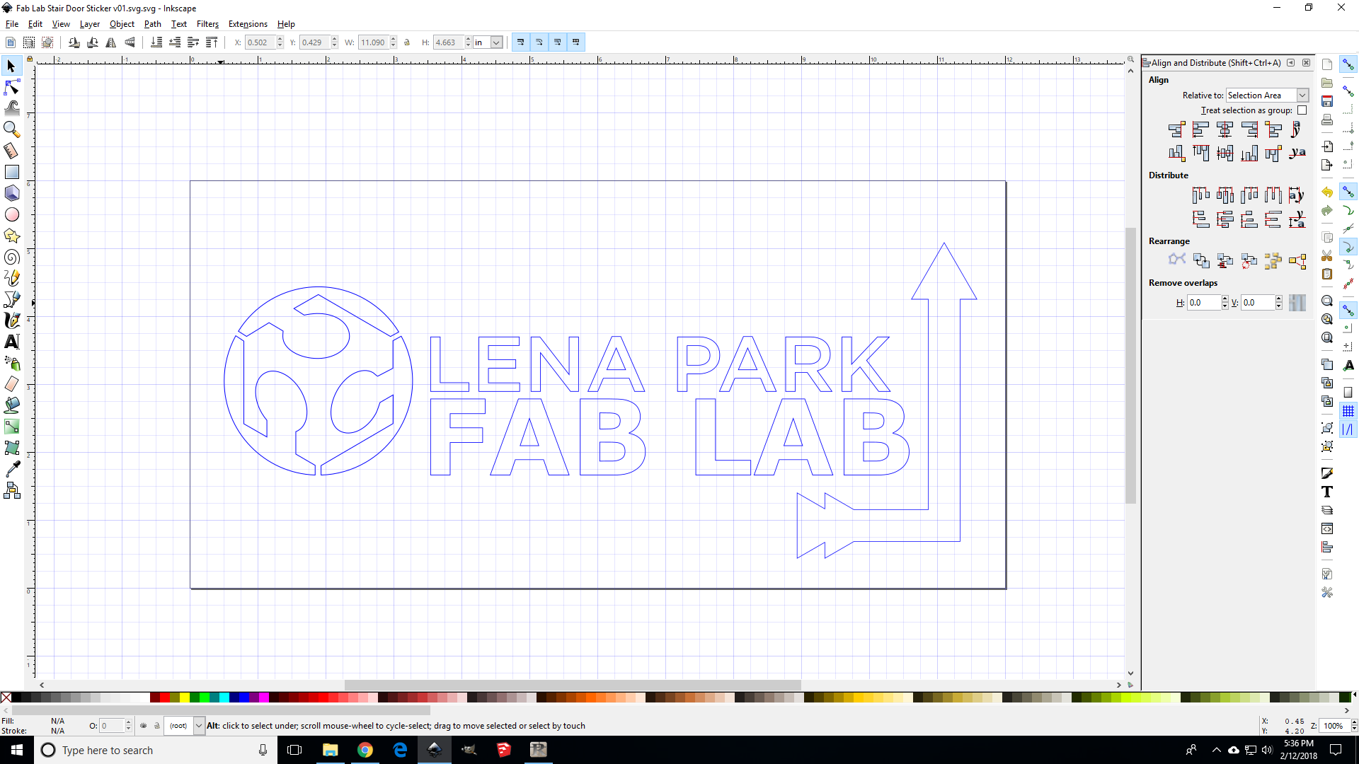 Creating sticker design in Inkscape