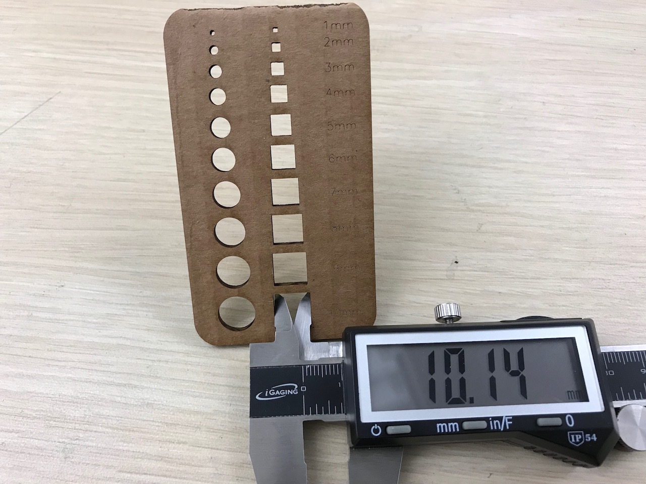 Measuring the actual cutout sizes