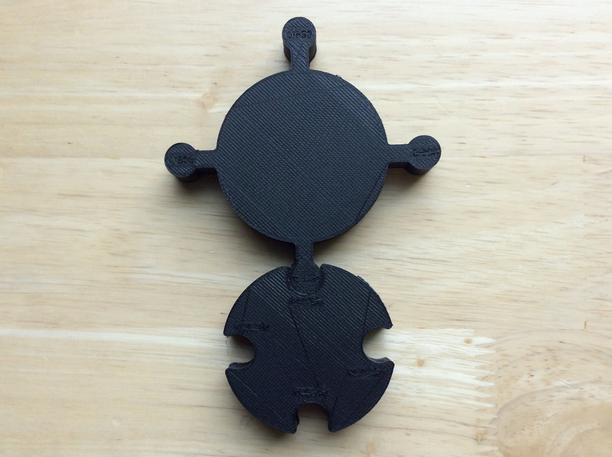 3D print gauge made with the Atom 2.5EX: at the tightest tolerances (9.975mm/10.000, total tolerance of ±0.0125) the gauges fits together nicely