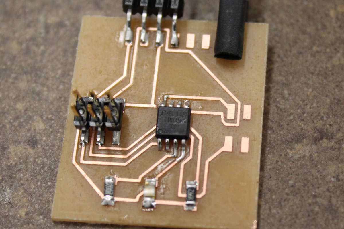 Sensor board with components.