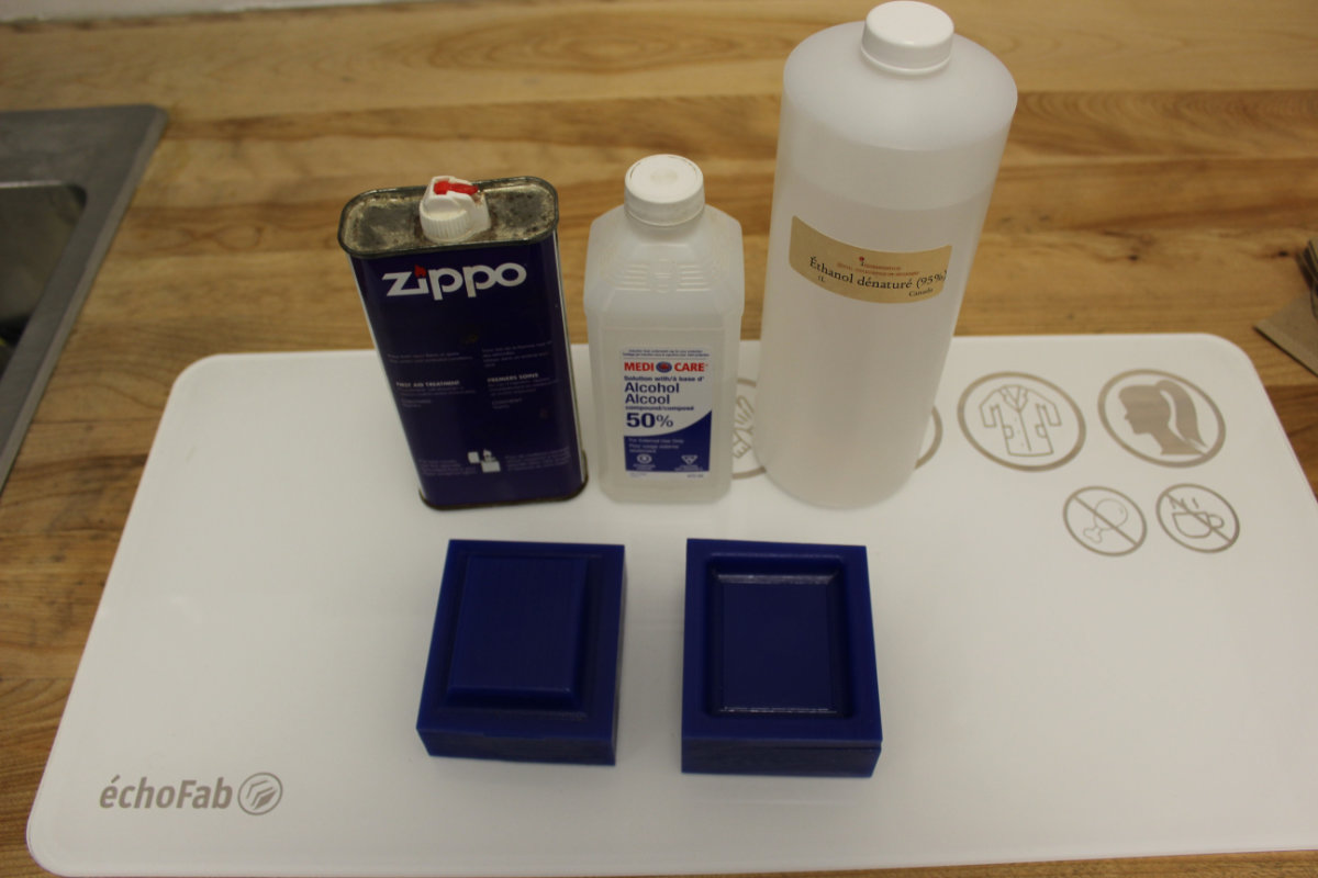 Differents cleaners, one winner: ethanol to get rid of the sticky resin.