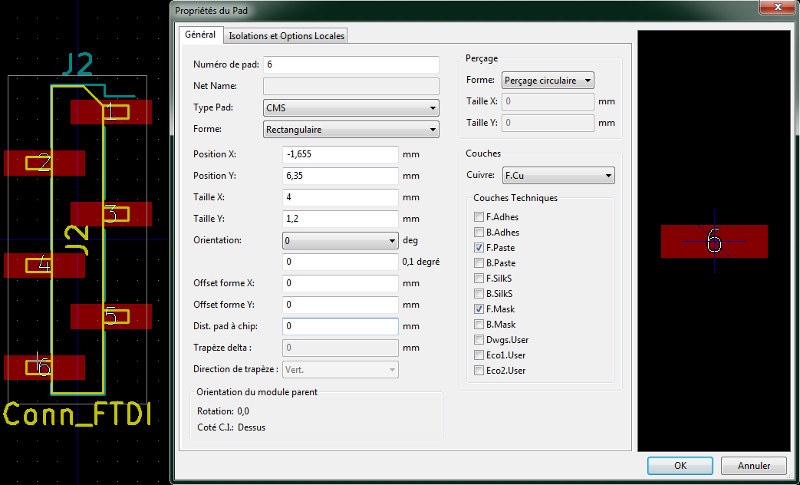 Footprint editor Footprint editor