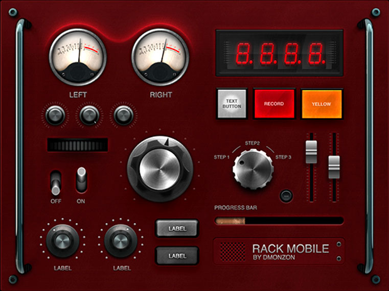 A dashboard interface example
