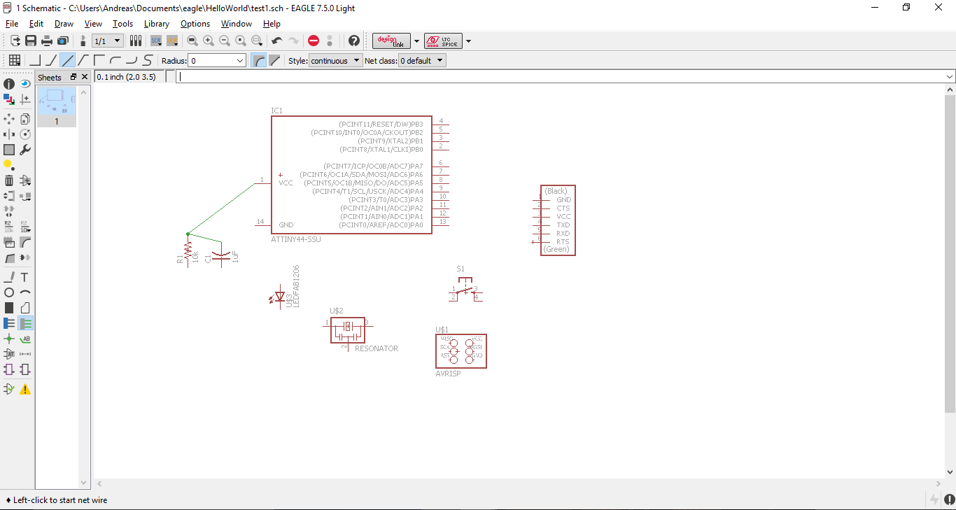 wiring using the net tool