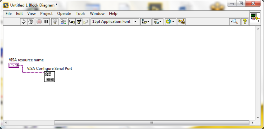 visa configure serial port in labview