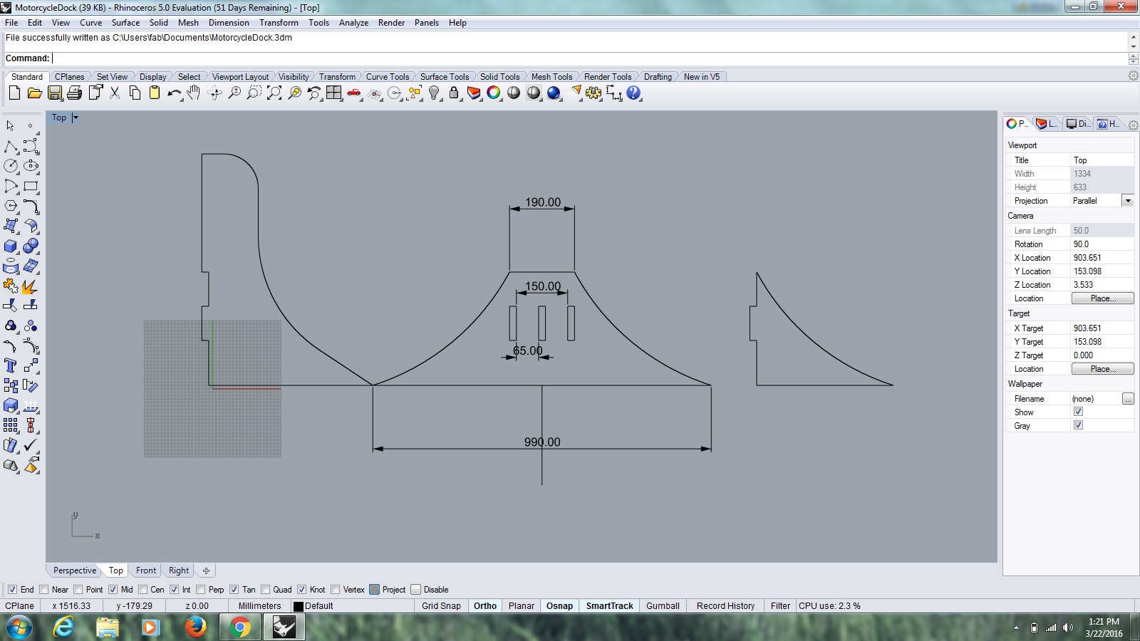 Motorcycle dock design