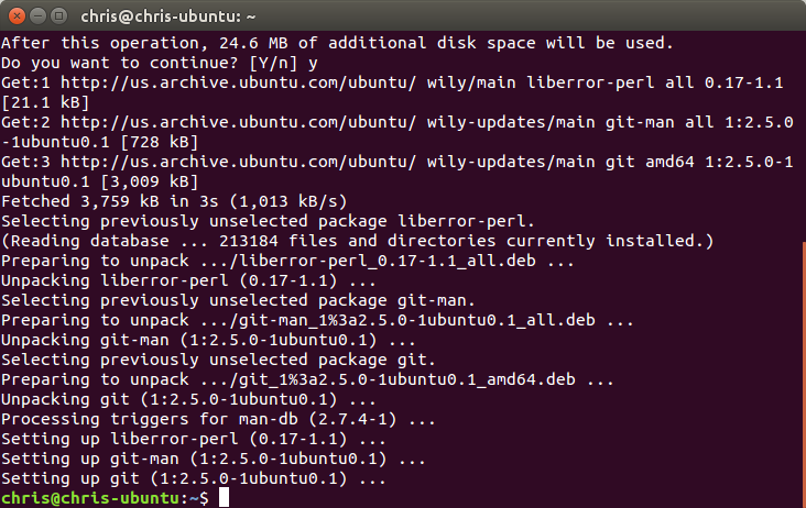 install git