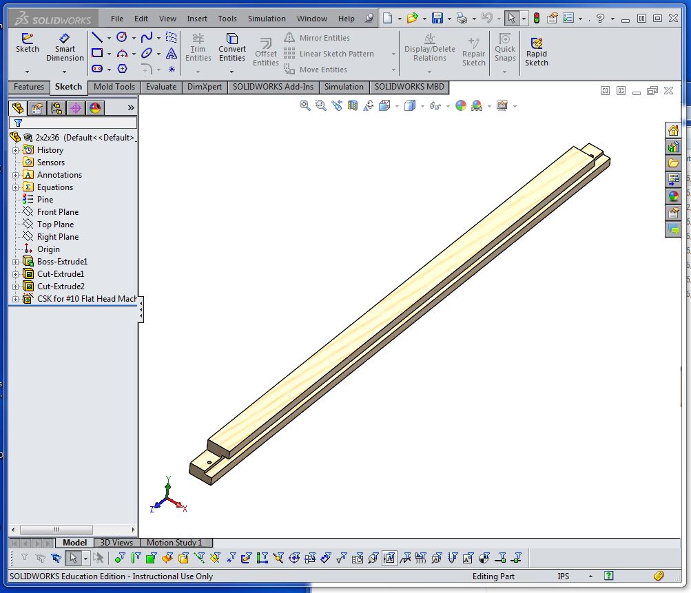 Part file in SOLIDWORKS