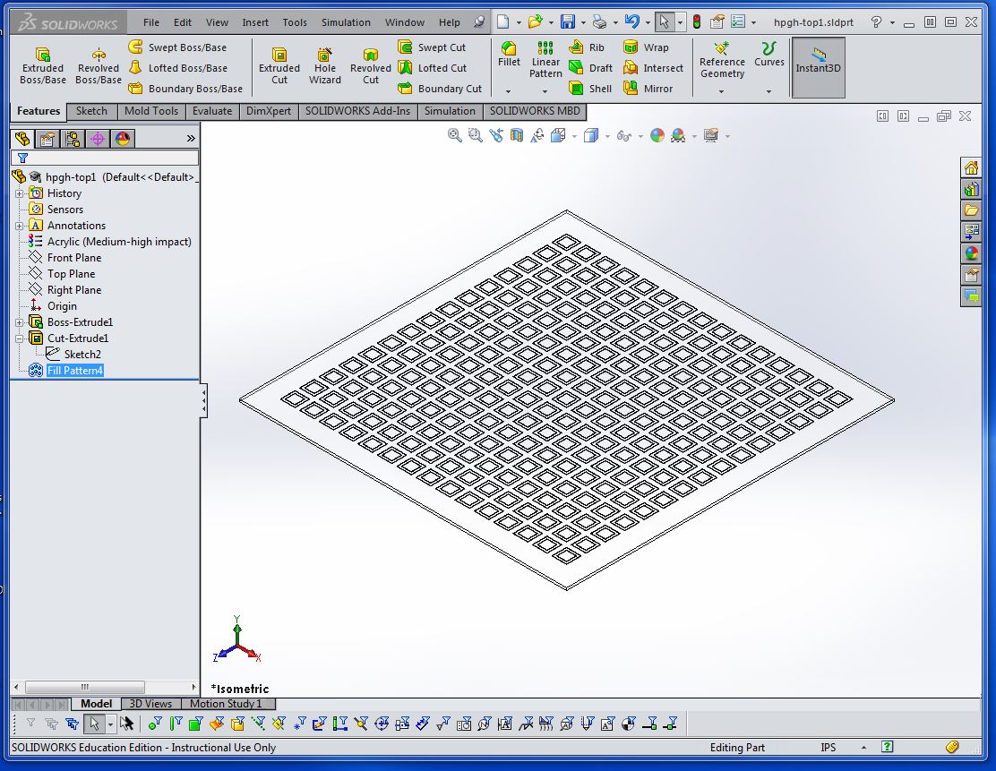 Part file in SOLIDWORKS