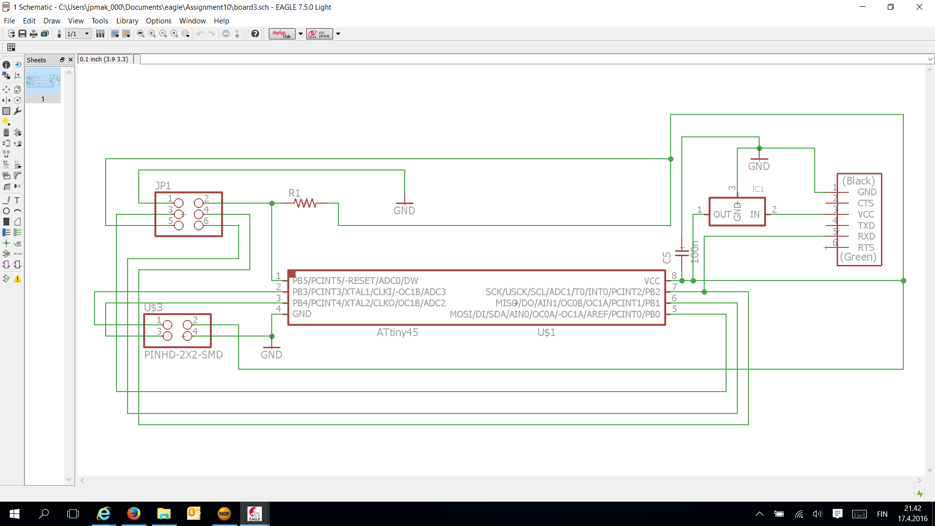 attiny45schematic