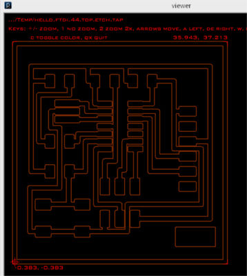 Preview of Hello-world board in Eagle