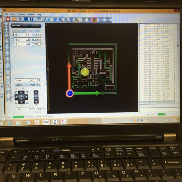 Gcode imported to CNCUSB