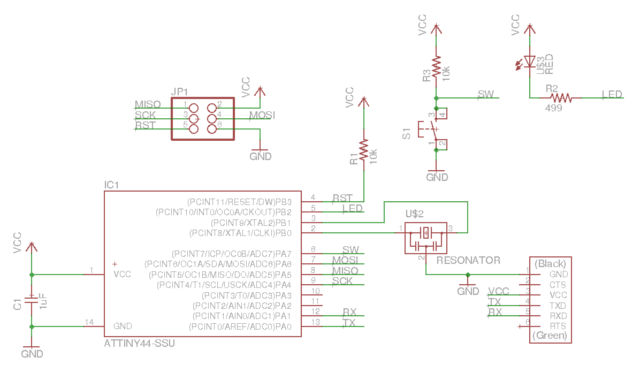 Hello-world schematic