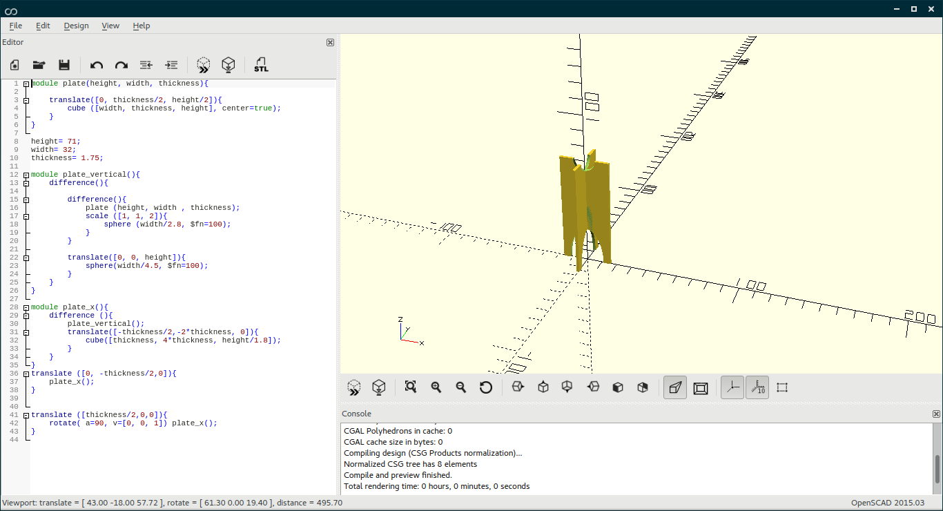 OpenSCAD Layout