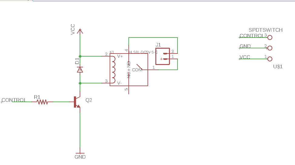 Relay schematic in eagle 