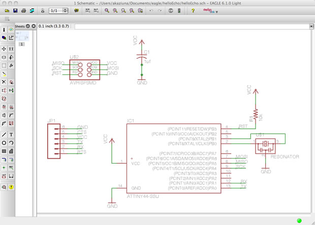 hello echo schematic