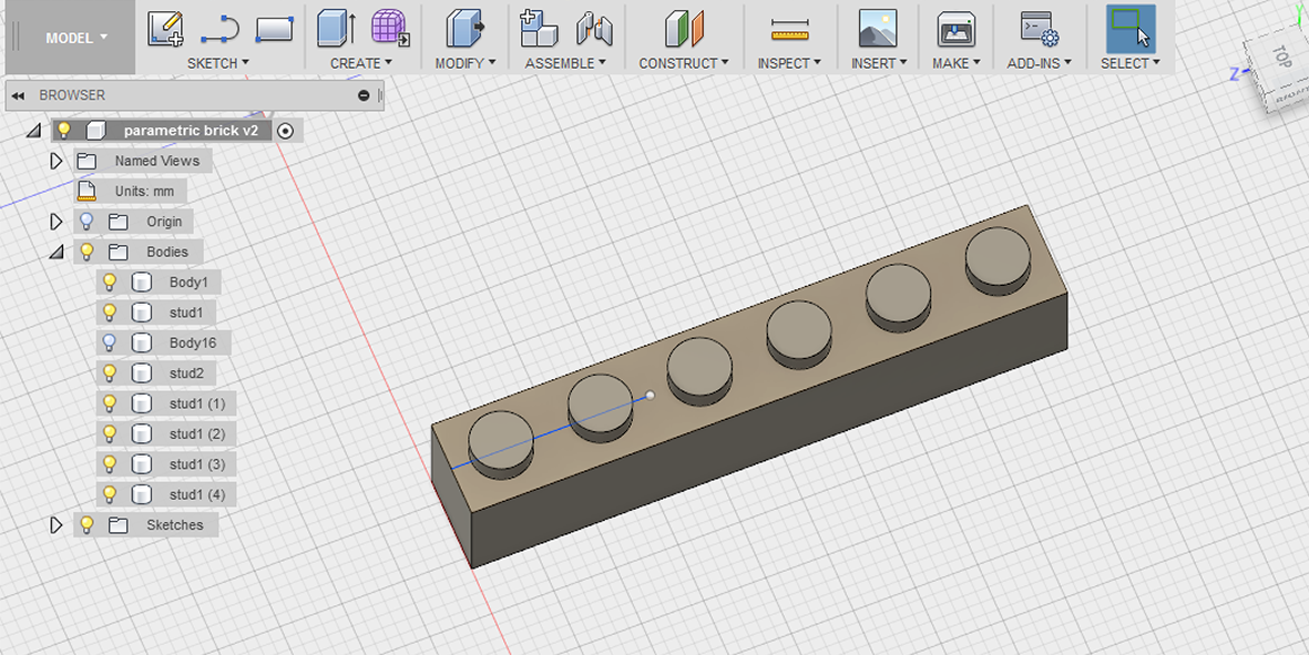 Fusion 360 lego online brick