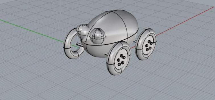 Pull toy designed in Rhino