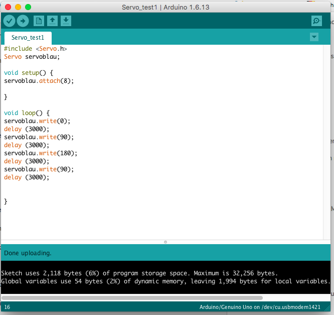 servo with Arduino