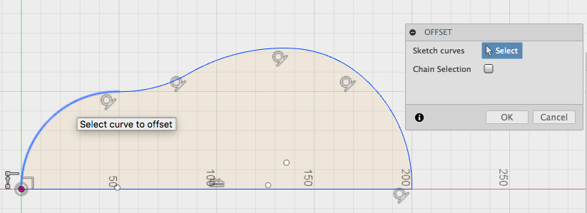 select line for offset