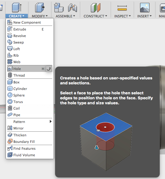 create holes