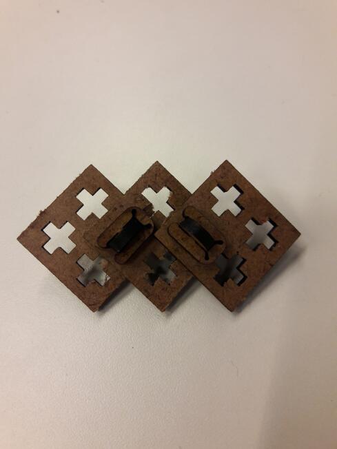 Press fit pieces made from wood 1