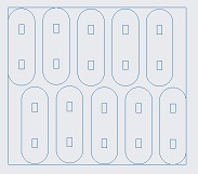 Cardboard bolts for 3 plates