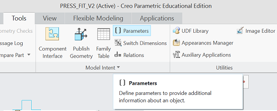 Creating the parameters