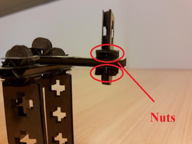 Example of assembly detailing two nuts