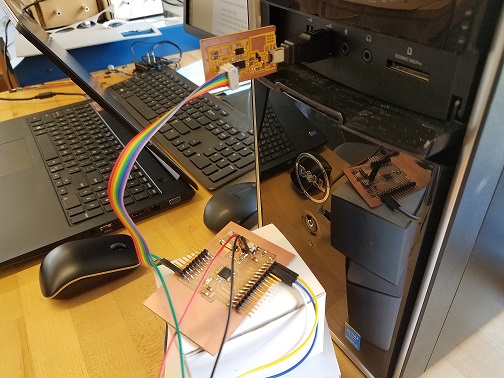 fab isp connected to satshakit and computer