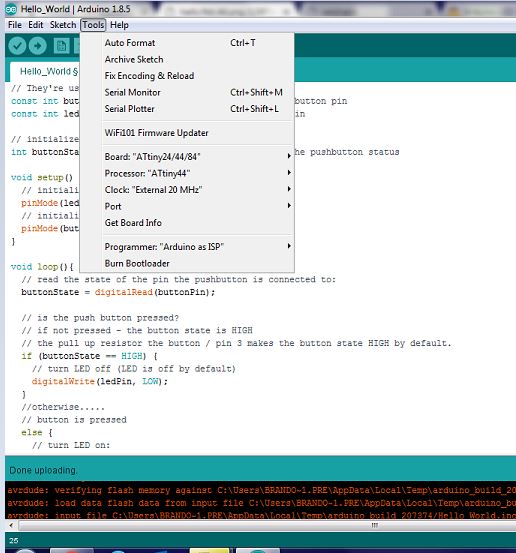 Screen shot of program