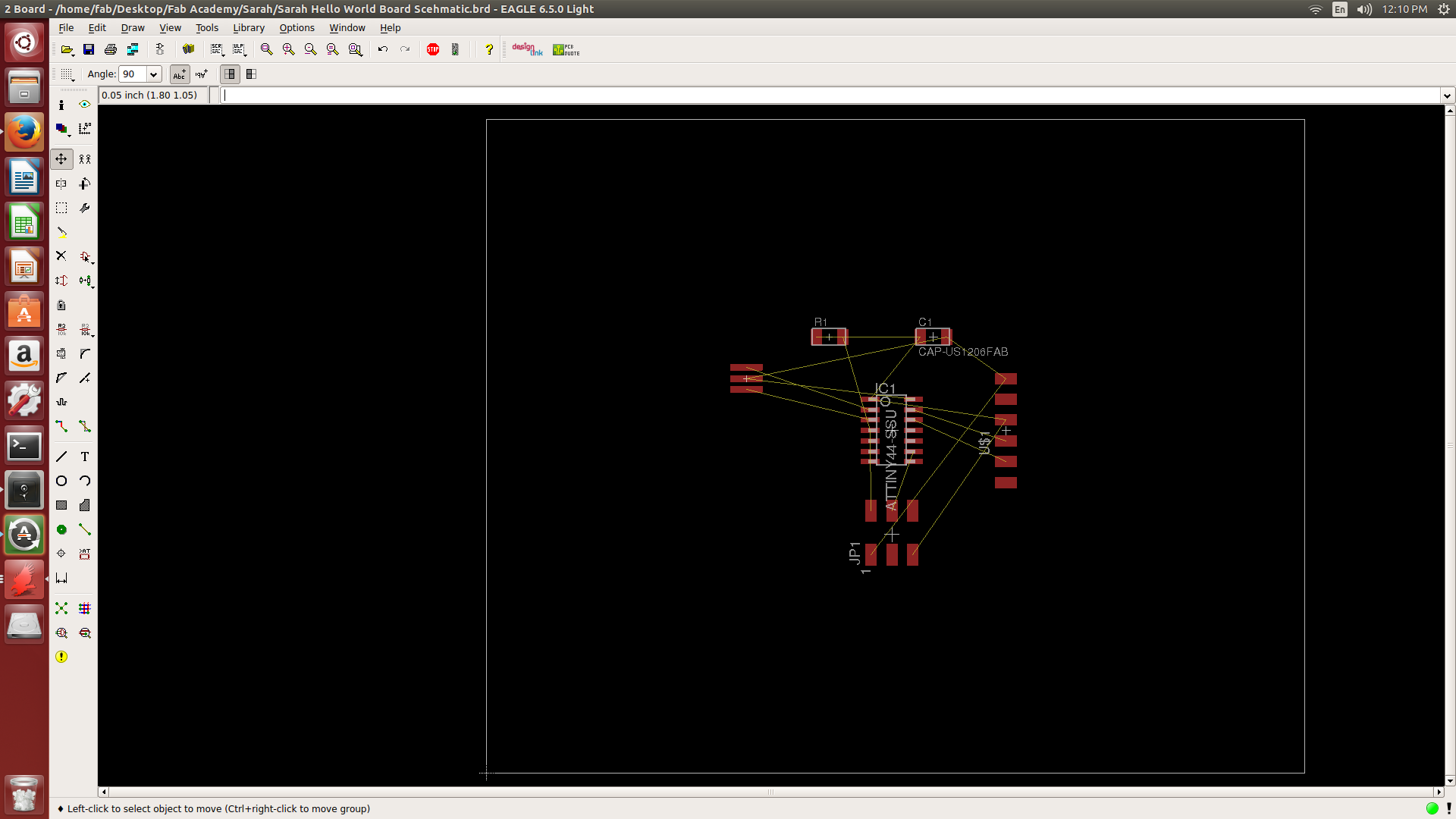 screen shot of computer program layout