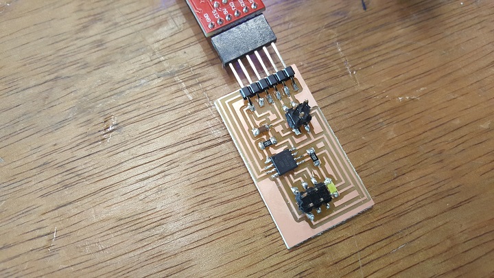 the second cut and soldered board