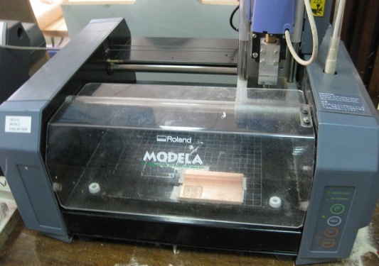 Milled board in the Modela