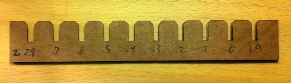 Slot size testing tool