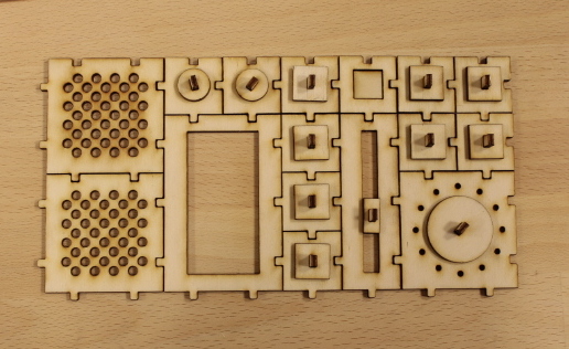 Assembled wooden FM Radio dashboard